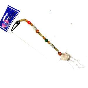 Pirate Beaded hair clip  Strand 10” Long NWT NOS